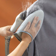 قفاز كي بالبخار مع حلقة للأصابع – مقاوم للحرارة ومانع للبخار لوح كي صغير وسادة كي مقاومة للحرارة | لون رمادي