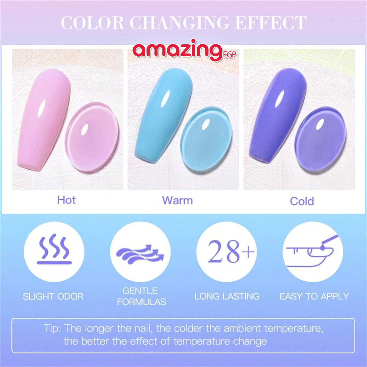 طلاء أظافر جيل حراري باللون الوردي الأرجواني ويتحول لثلاثة ألوان بتغيير درجة الحرارة يدوم فترة طويلة جزئيًا بإمكانية إزالته، يُستخدم لفن أظافر Uv جل Manicures لتزيين أظافر عيد الميلاد وتصميمها تحفة فنية | قهوة بني (7 مل)