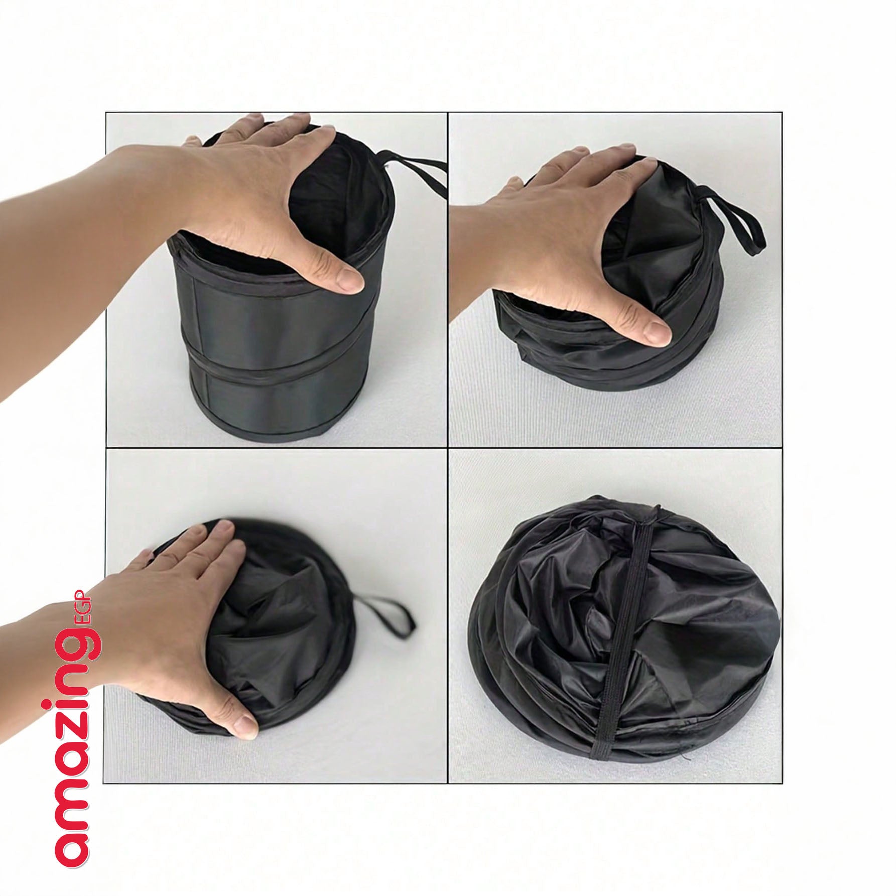 سلة قمامة للسيارة معلّقة على مسند المقعد – حقيبة قمامة بدون سحاب بحجم 15×20 سم (أسود)