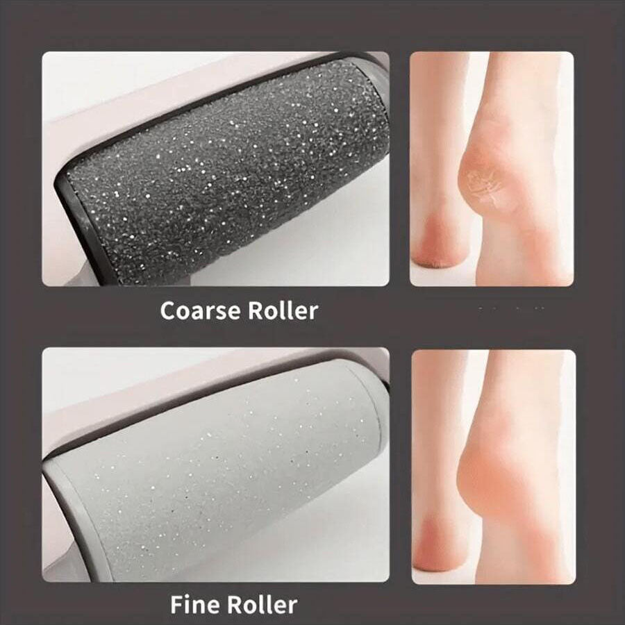 جهاز إزالة الكالوس الكهربائي للقدم – مبرد قدم إلكتروني قابل للشحن للعناية المنزلية بالقدم