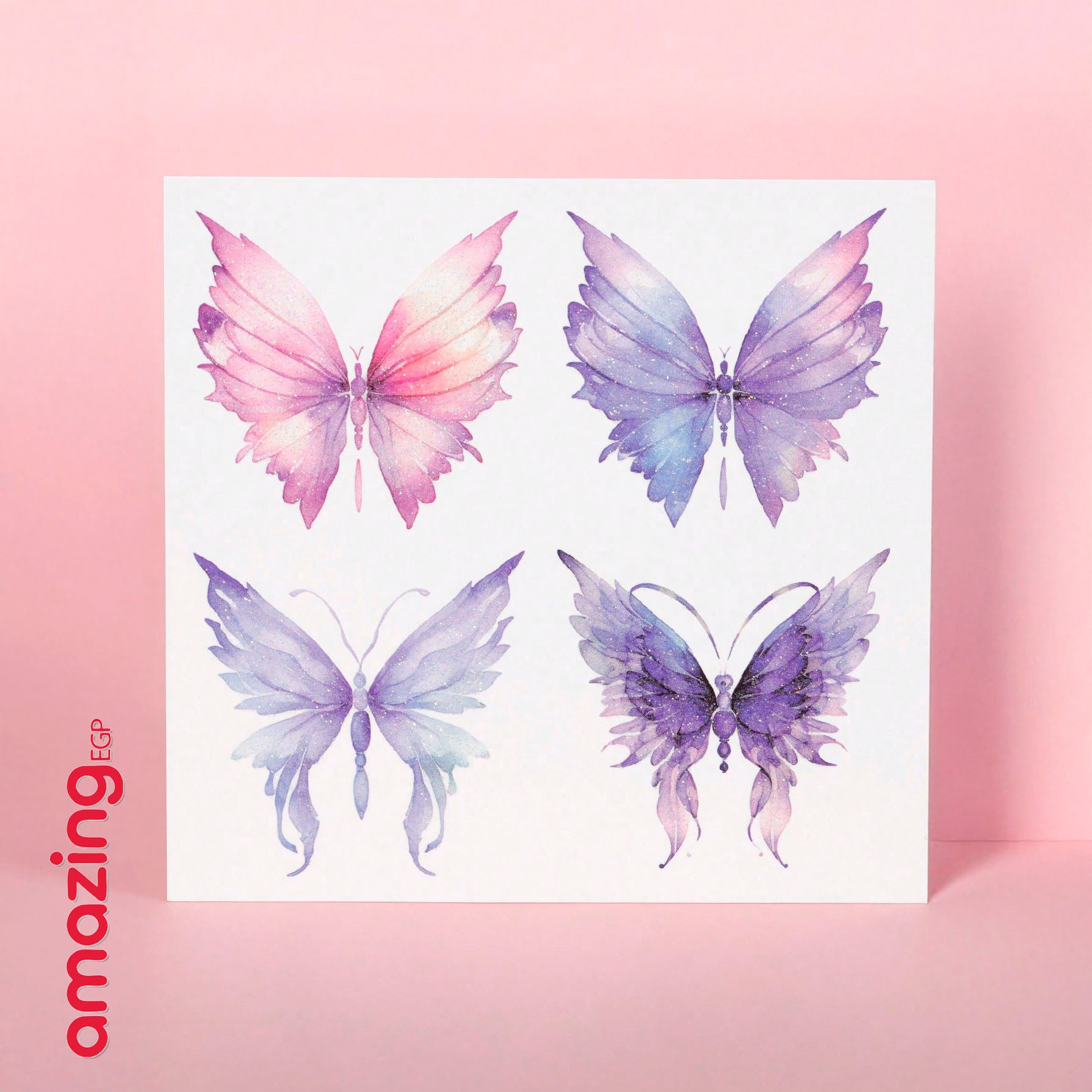 طقم وشم ملصقات فراشة لامعة بتصميم أبيض بلاتيني مرصع بالأحجار الكريمة للعين والجسم – 3 قطع