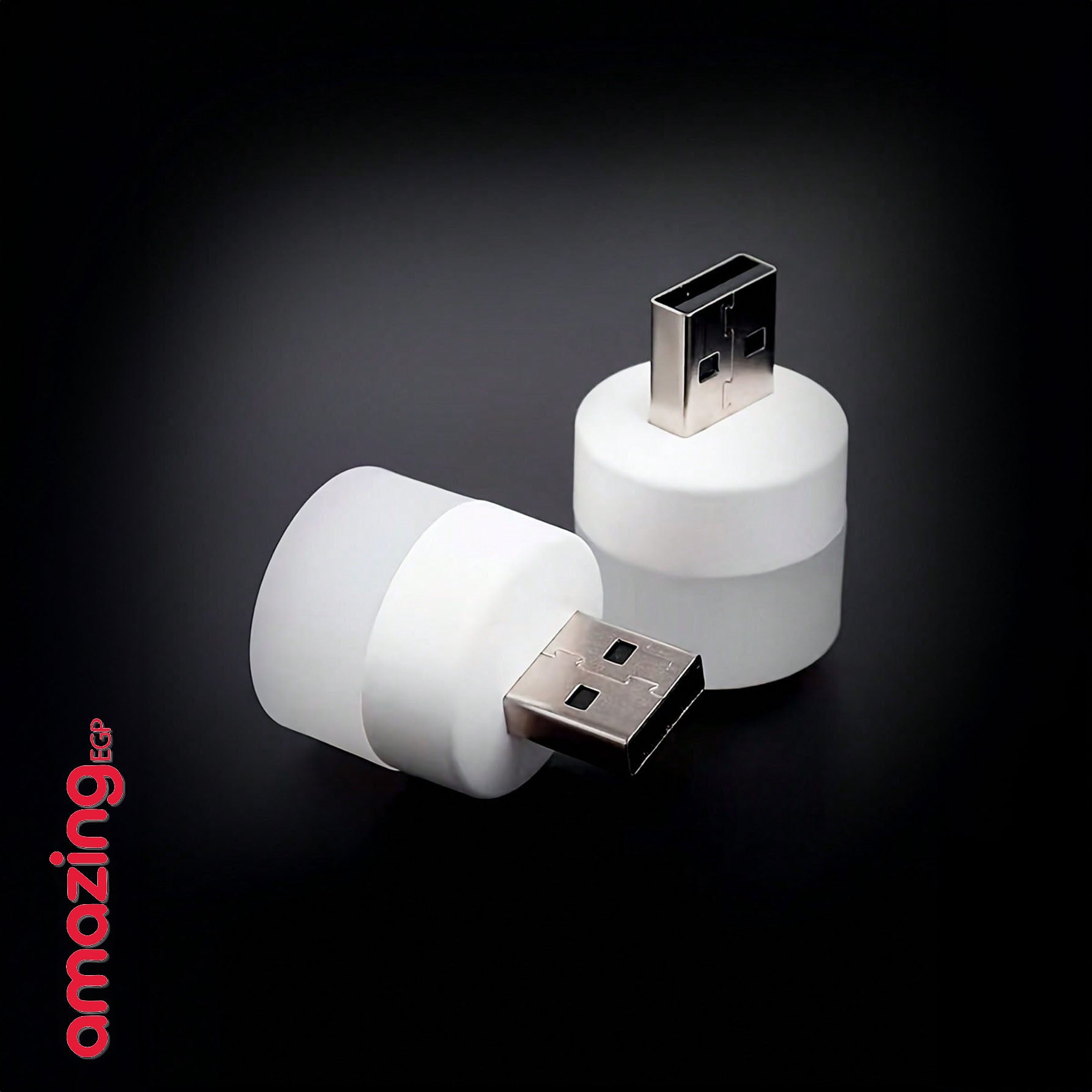 مصباح ليلي USB صغير — طاقة 1W، طيفان للضوء (أبيض دافئ + أبيض بارد)، مجموعة | 2 قطعة  — يعمل على 5V/1A
