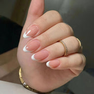 أظافر صناعية لاصقة – شكل لوزي أنيق (30 قطعة) بتدرّج طبيعي + غراء جيلي + مبرد – قابلة للإزالة وإعادة الاستخدام