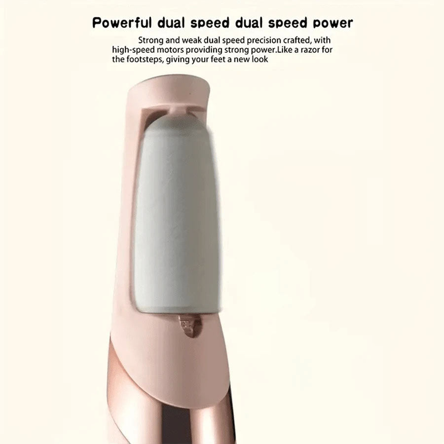 جهاز إزالة الكالوس الكهربائي للقدم – مبرد قدم إلكتروني قابل للشحن للعناية المنزلية بالقدم