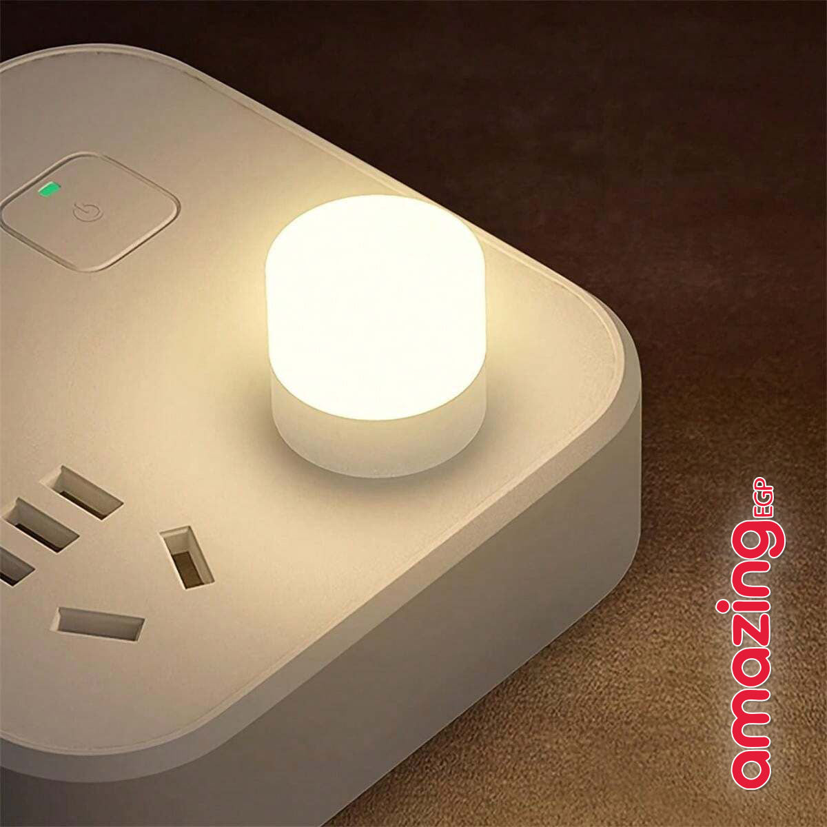 مصباح ليلي USB صغير — طاقة 1W، طيفان للضوء (أبيض دافئ + أبيض بارد)، مجموعة | 2 قطعة  — يعمل على 5V/1A
