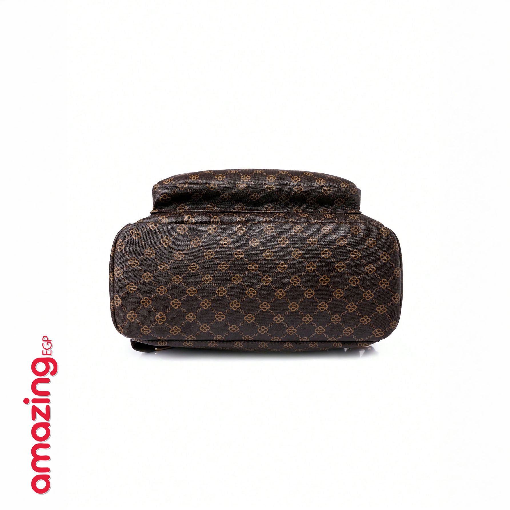 حقيبة ظهر نسائية عتيقة متعددة الاستخدامات – شنطة جامعة وسفر من جلد صناعي PU بنمط مربعات