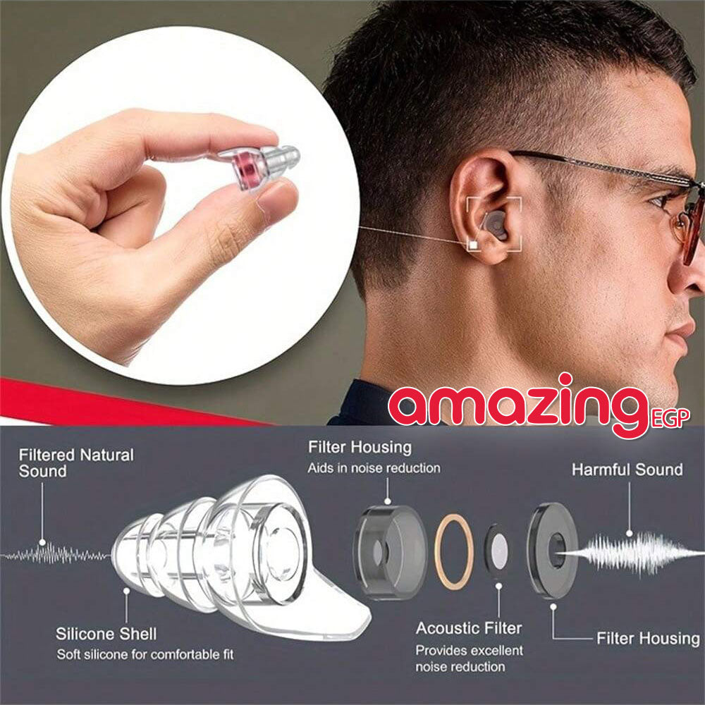 سدادات أذن لتقليل الضوضاء حتى 24dB – حماية صوتية بجودة عالية مع علبة ألمنيوم