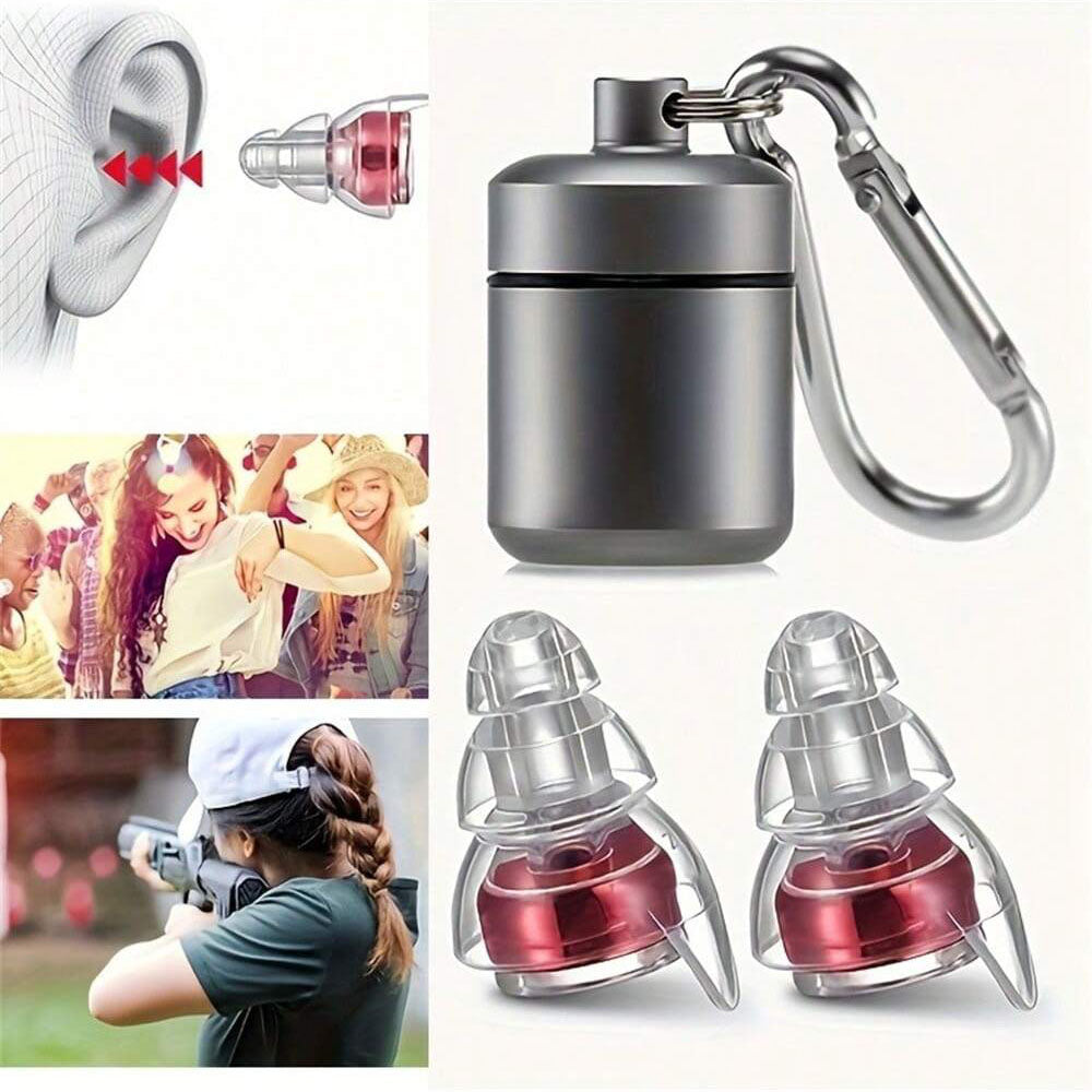 سدادات أذن لتقليل الضوضاء حتى 24dB – حماية صوتية بجودة عالية مع علبة ألمنيوم