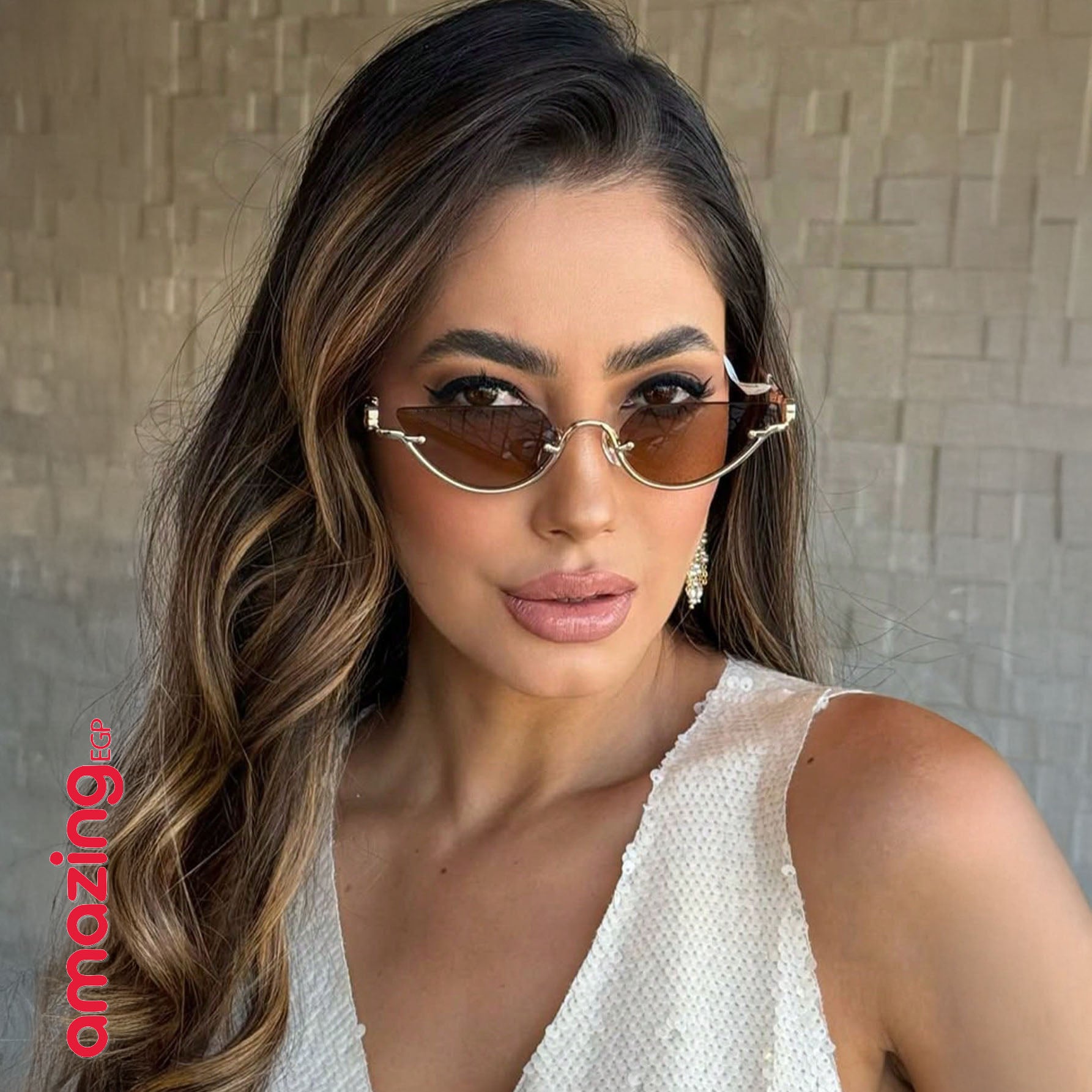 نظارات أزياء نصف إطار قابلة للتشكيل – تصميم عين القطة للجنسين للاستخدام اليومي والسفر