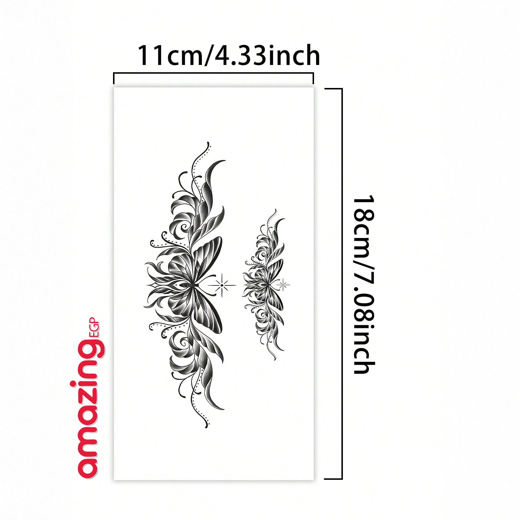 وشم مؤقت فراشة متعدد الألوان مقاوم للماء والعرق – الجسم للرقص والحفلات الفنية – مقاوم للماء ويُخفي الندوب | WG -022