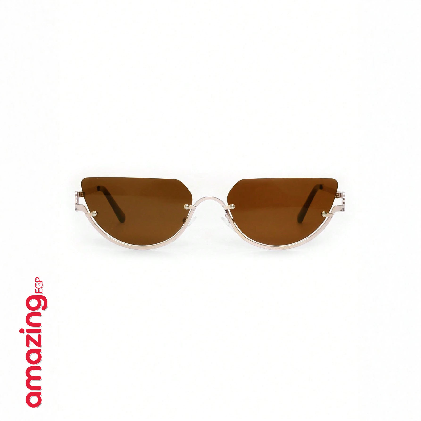 نظارات أزياء نصف إطار قابلة للتشكيل – تصميم عين القطة للجنسين للاستخدام اليومي والسفر