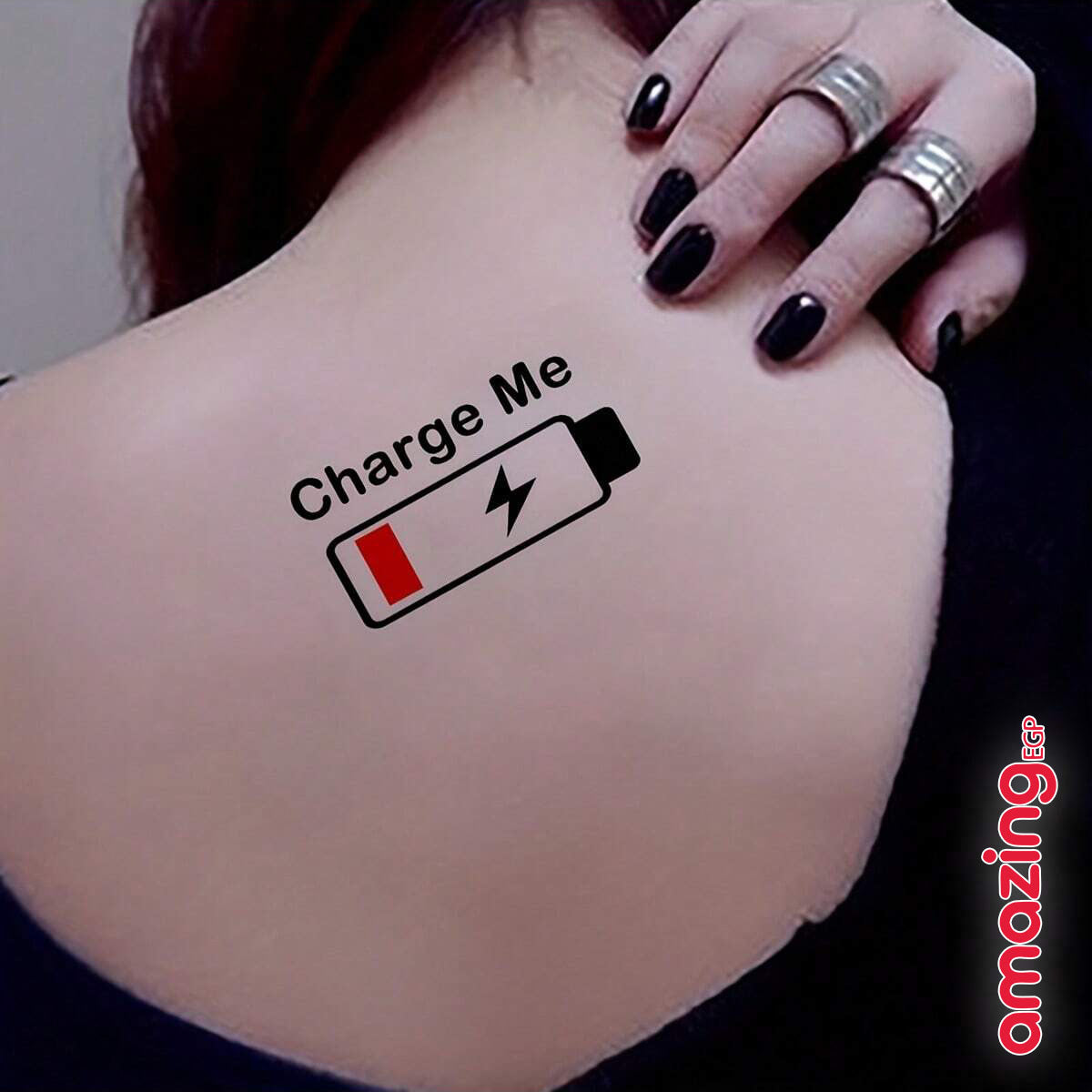 ملصق وشم مؤقّت مقاوم للماء ويُخفي الندوب – تصاميم فنية دقيقة بنقوش بطاريات ومكياج، سهل التطبيق والإزالة | 149-TSX