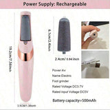 جهاز إزالة الكالوس الكهربائي للقدم – مبرد قدم إلكتروني قابل للشحن للعناية المنزلية بالقدم