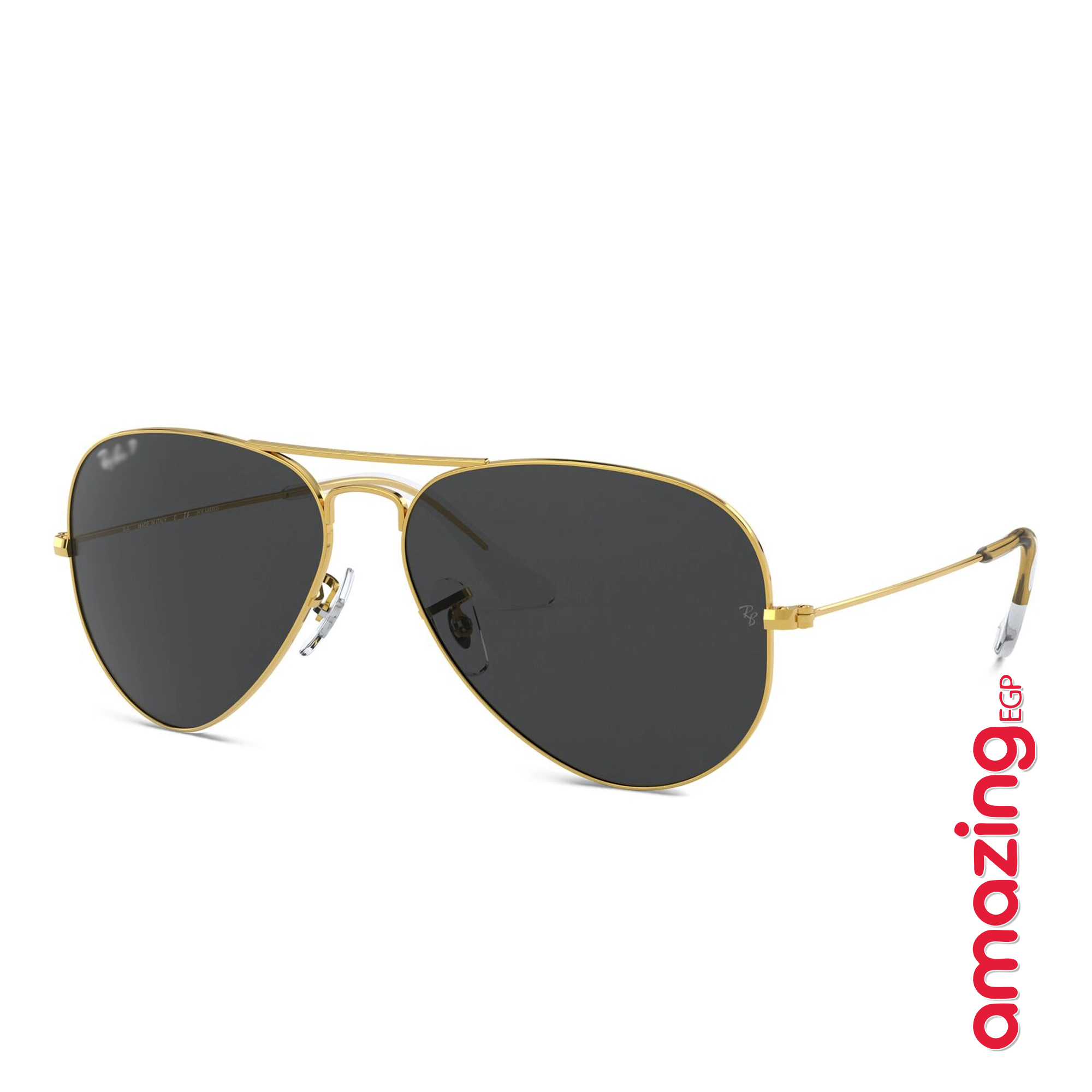 نظارات شمسية Aviator كلاسيكية بإطار ذهبي وعدسات Black Polarized زجاجية – حماية UV100% – للرجال والنساء