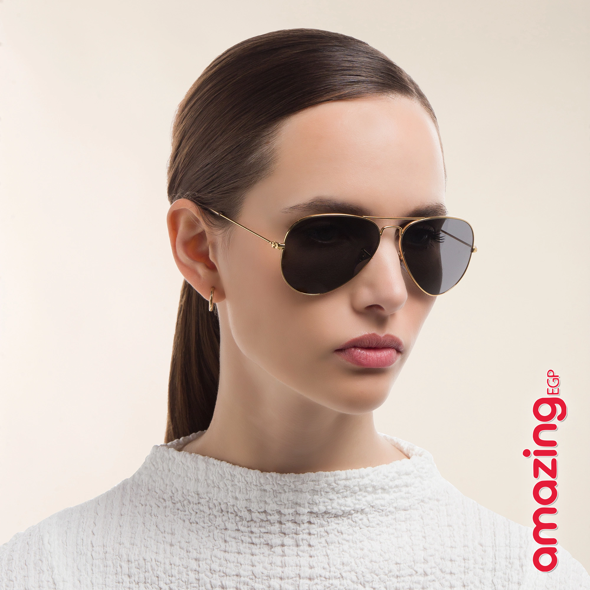 نظارات شمسية Aviator كلاسيكية بإطار ذهبي وعدسات Black Polarized زجاجية – حماية UV100% – للرجال والنساء