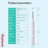 اداة ازالة شمع الاذن - منظف اذن مع كاميرا ودعامة مجموعة ازالة شمع الاذن البصرية الذكية مع ملعقة اذن خفيفة مجموعة من 8 قطع لتنظيف الاذن اليومية منظف شمع الاذن لنظامي iOS واندرويد | الاذن العناية_الشخصية العناية_بالاذن النظافة تنظيف شمع الاذن جهاز للاذن شمع