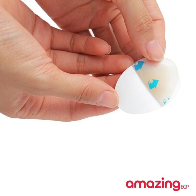 لاصقات جل لحماية كعب القدم ومنع التقرحات – شفافة، مقاومة للماء ومضادة للاحتكاك - XL