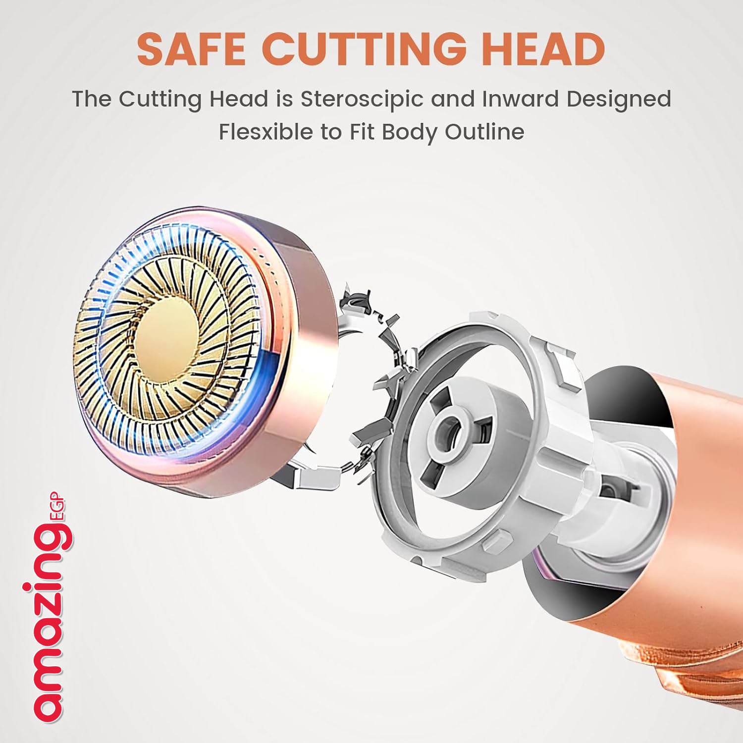 جهاز إزالة الشعر الكهربائي المحمول للوجه والجسم – إبيلاتور لاسلكي صغير بلمسة ذهبية، بدون ألم ومقاوم للماء