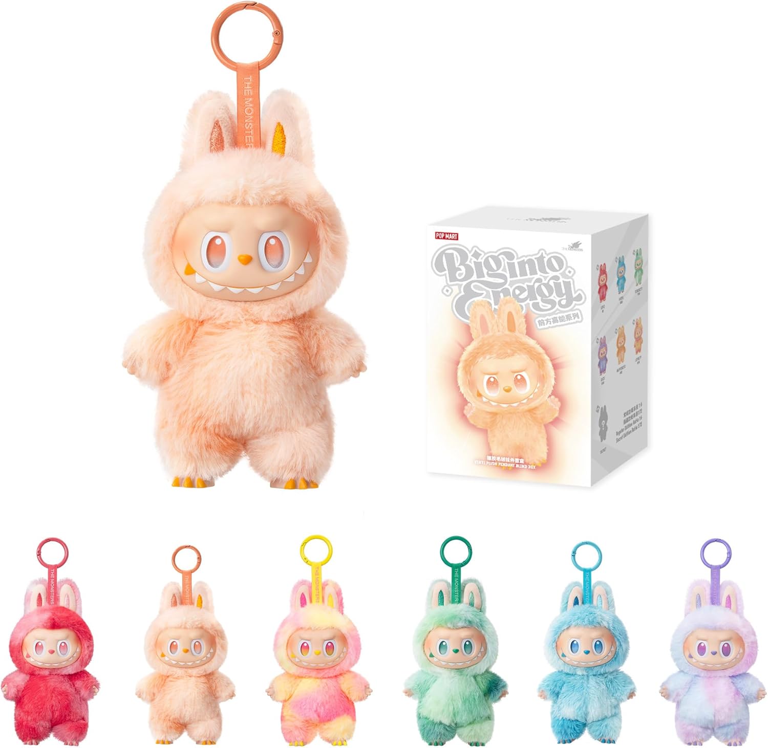 صندوق مفاجآت THE MONSTERS – قلادةぬ Plush بوجه فينيل (قطعة واحدة عشوائية) | مجسمات ديكور وهدايا رائعة – Single Box
