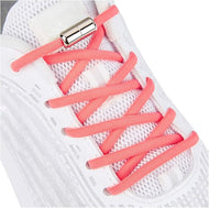 أربطة حذاء مطاطية بدون ربط مع قفل معدني مغناطيسي — تركيبة مرنة مريحة، مقاس واحد يناسب الجميع، مثالية للجري والرياضات والنشاط اليومي - زهري