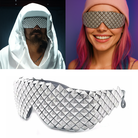 نظارة شمس ستيمبانك – هرمية معدنية بالذهبي والفضي | حفلات وهيب هوب وقوطية | فضي