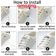 أربطة حذاء مطاطية بدون ربط مع قفل معدني مغناطيسي — تركيبة مرنة مريحة، مقاس واحد يناسب الجميع، مثالية للجري والرياضات والنشاط اليومي - زهري