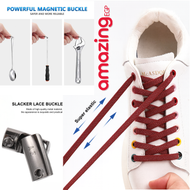 اربطة حذاء استك بدون ربط  للجري والرياضات النشطة  للاطفال والكبار وكبار السن مقاس واحد - نبيتي  T9_1_ L