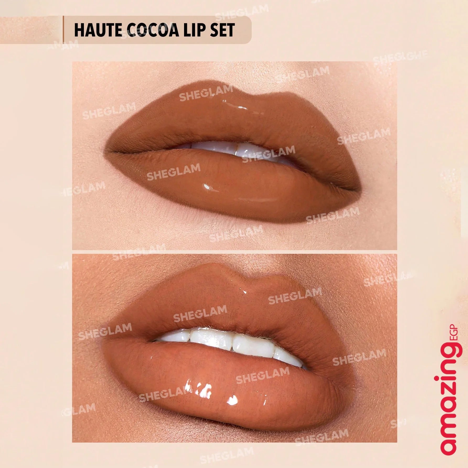 SHEGLAM  طقم محدد شفاه وأحمر شفاه - طقم شفاه Haute Cocoa Lip Set أحمر شفاه لامع يدوم طويلا  احمر شفاه شيجلام  غني بفيتامين E مقاوم للماء والتلطخ 3 فى 1 - Haute Cocoa | SHEGLAM shein أحمر شفا احمر الخدود احمر شفاة ايشادو حاجب حواجب شفاه شفايف شى ان شى كلام