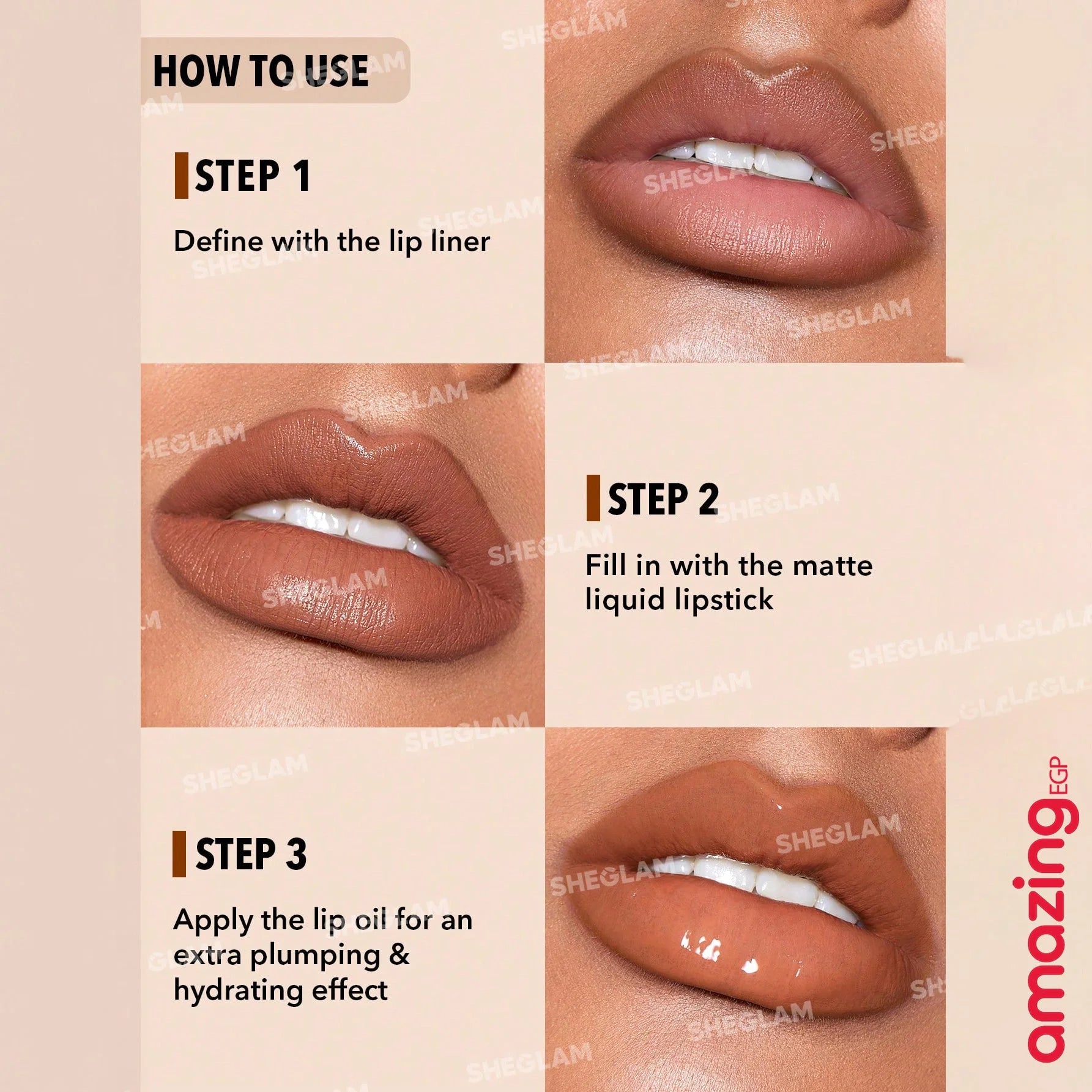 SHEGLAM  طقم محدد شفاه وأحمر شفاه - طقم شفاه Haute Cocoa Lip Set أحمر شفاه لامع يدوم طويلا  احمر شفاه شيجلام  غني بفيتامين E مقاوم للماء والتلطخ 3 فى 1 - Haute Cocoa | SHEGLAM shein أحمر شفا احمر الخدود احمر شفاة ايشادو حاجب حواجب شفاه شفايف شى ان شى كلام