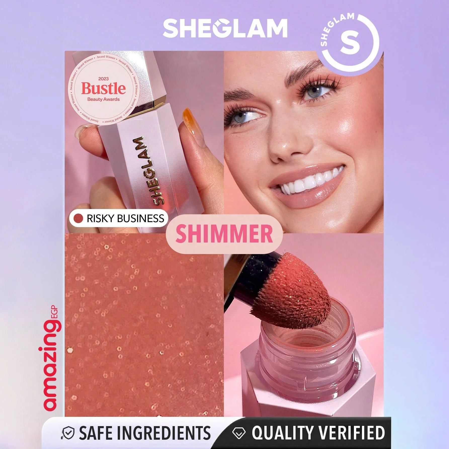 SHEGLAM بلشر سائل للخدين خفيف الوزن يدوم طويلا مقاوم للتلطخ مظهر طبيعي لمسة نهائية ندية أحمر خدود سائل - Risky Business | SHEGLAM shein احمر الخدود احمر خدود احمر شفاة ايشادو بلاشر بلشر حاجب حواجب شفاه شفايف شى ان شى كلام ظل عيون فرشاة مستحضرات التجميل مك
