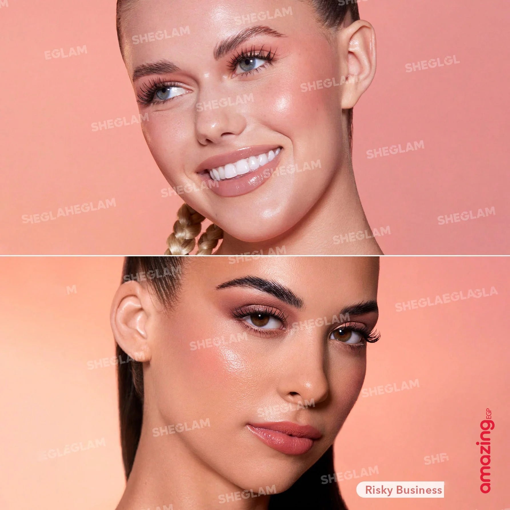 SHEGLAM بلشر سائل للخدين خفيف الوزن يدوم طويلا مقاوم للتلطخ مظهر طبيعي لمسة نهائية ندية أحمر خدود سائل - Risky Business | SHEGLAM shein احمر الخدود احمر خدود احمر شفاة ايشادو بلاشر بلشر حاجب حواجب شفاه شفايف شى ان شى كلام ظل عيون فرشاة مستحضرات التجميل مك