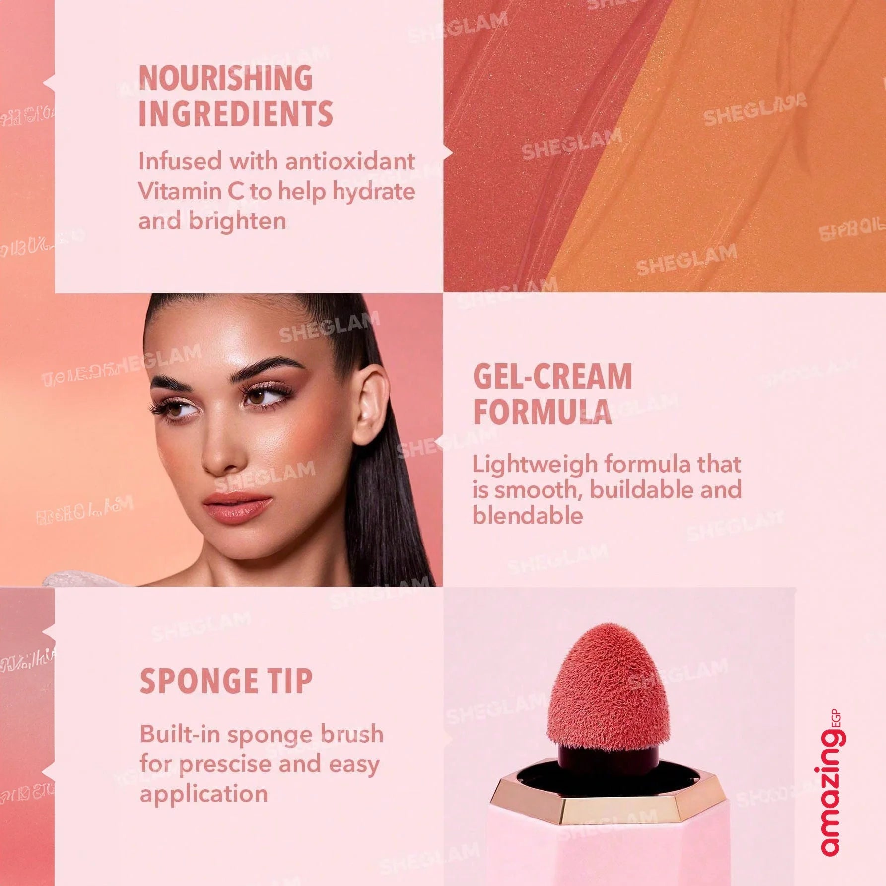 SHEGLAM بلشر سائل للخدين خفيف الوزن يدوم طويلا مقاوم للتلطخ مظهر طبيعي لمسة نهائية ندية أحمر خدود سائل - Risky Business | SHEGLAM shein احمر الخدود احمر خدود احمر شفاة ايشادو بلاشر بلشر حاجب حواجب شفاه شفايف شى ان شى كلام ظل عيون فرشاة مستحضرات التجميل مك