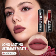 SHEGLAM أحمر شفاه غير لامع يدوم طويلا  - إصدار Dynamatte Boom Ember Rose مثالي للحفلات والمناسبات الشتوية والسفر لون وردي عصري يناسب مجموعة -  Cherish You | SHEGLAM shein احمر الخدود احمر شفاة ايشادو حاجب حواجب شفاه شفايف شى ان شى كلام ظل عيون فرشاة مستحض