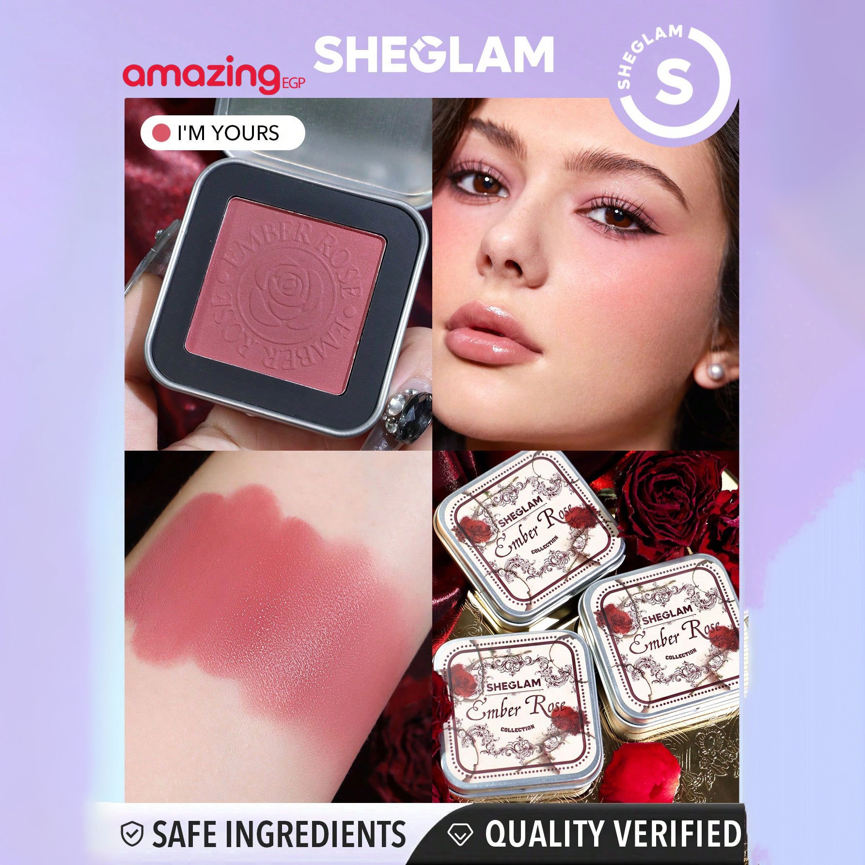 SHEGLAM بلشر أحمر خدود كريمي اللهب الأبدي من إمبر روز  يدوم طويلا مقاوم للتلطخ مظهر طبيعي لمسة نهائية ندية أحمر خدود سائل - Im Yours | SHEGLAM shein احمر الخدود احمر خدود احمر شفاة ايشادو بلاشر بلشر حاجب حواجب شفاه شفايف شى ان شى كلام ظل عيون فرشاة مستحضر