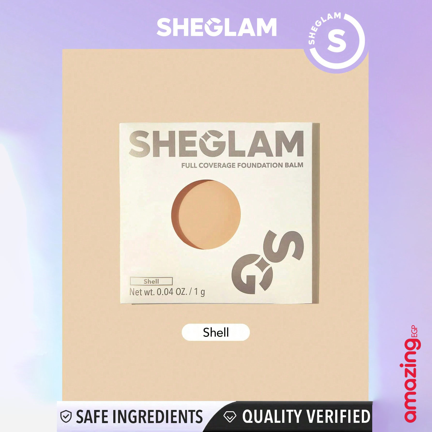 SHEGLAM  كريم اساس كونسيلر قوي يدوم طويلا كونسيلر خفيف الوزنمصحح كونسيلر ناعم غير لامع مقاوم للماء يدوم طويلا لتغطية البقع الداكنة والهالات تحت العين - لون الصدف shell | SHEGLAM shein ايشادو جليتر حاجب حواجب شى ان شى كلام شي ان شي جلام ظل عيون فرشاة كونتو