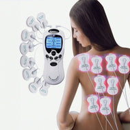 محفز عضلي كهربائي بتقنية Tens للعلاج الطبيعي وتخفيف الألم والإجهاد للرجال والنساء - جهاز تدليك نبض EMS | مدلك النبض الإلكتروني مع 8 وسادات  | 15 برنامج
