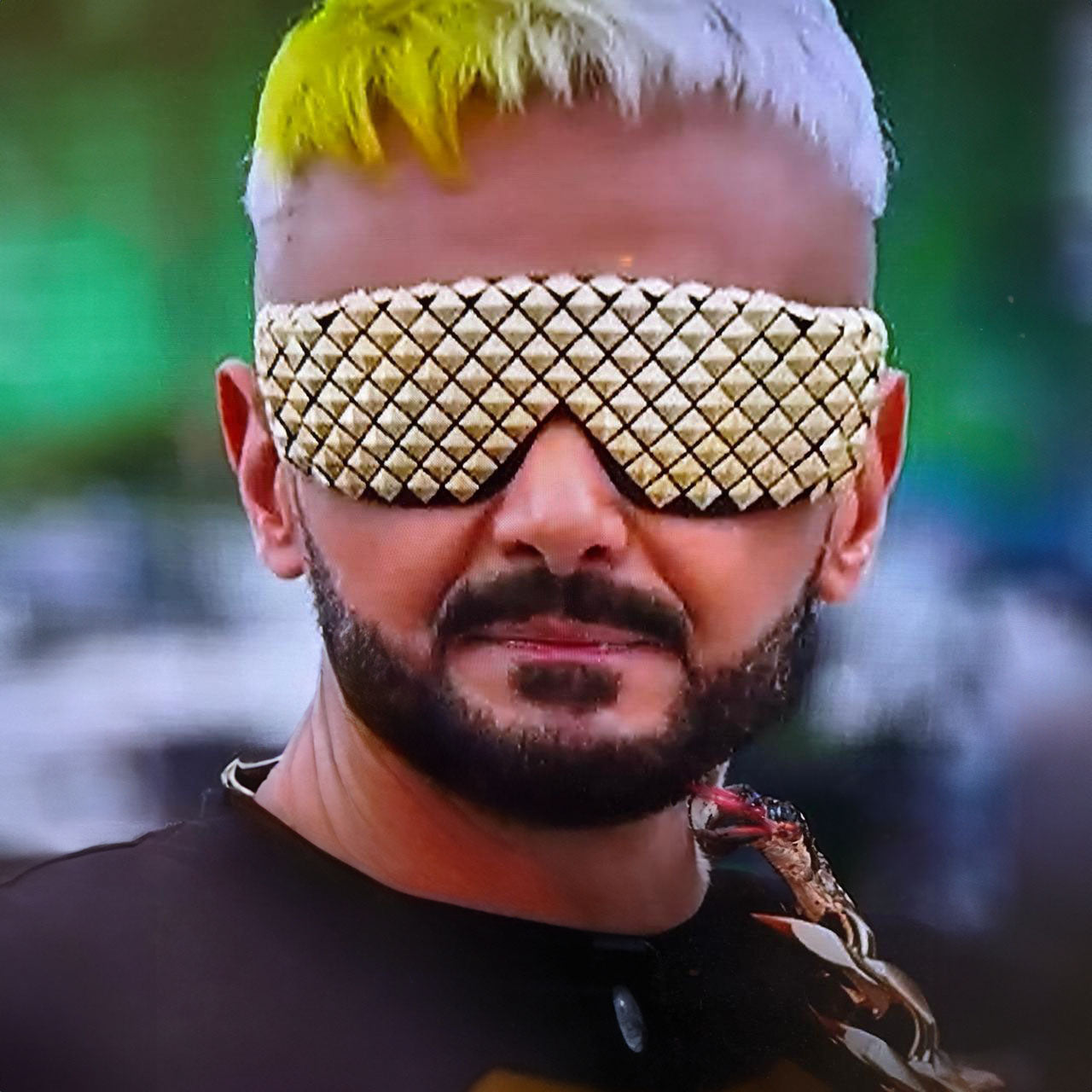 نظارة شمس ستيمبانك – هرمية معدنية بالذهبي والفضي | حفلات وهيب هوب وقوطية | ذهبي