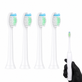 عبوة 4 رؤوس فرشاة أسنان كهربائية بديلة متوافقة مع Philips Sonicare HX6064 – شعيرات متوسطة لتنظيف الأسنان وإزالة البلاك – أبيض