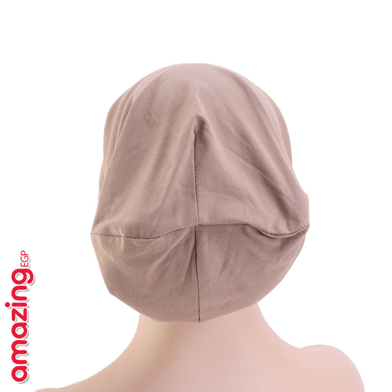 قبعة نوم حريرية للشعر المجعد (سيلك بونيه) – ساتان حريري مزدوج الطبقات لحماية الشعر أثناء النوم (لون بيج)