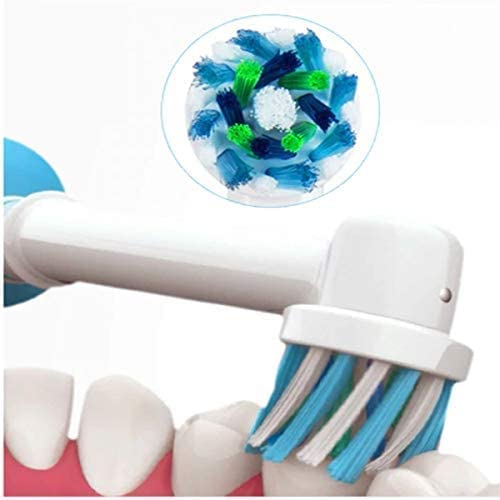 رؤوس فرشاة اسنان كهربائية متوافقة مع اورال بي فرشاة أسنان كهربائية بديلة لرؤوس فرشاة العناية باللثة الحساسة - 4 قطع (SB-50A)