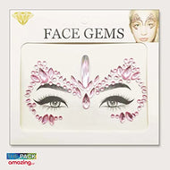 الوشم الكريستالي جواهر أحجار الراين ملصقات أحجار كريمة للجسم تاتو مؤقت عيون لتزيين الاظافروالوجه حفلات الهذيان ملصقات وجه انيقة للنساء (Pink-2)