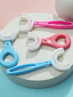 فرشاة أسنان يدوية للأطفال على شكل حرف U ، فرشاة أسنان من السيليكون لتدليك اللثة ، فرشاة أسنان تنظيف شاملة للأطفال