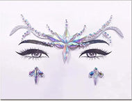 الوشم الكريستالي جواهر أحجار الراين ملصقات أحجار كريمة للجسم تاتو مؤقت عيون ، لتزيين الاظافروالوجه حفلات الهذيان ملصقات وجه انيقة للنساء (LZ63)