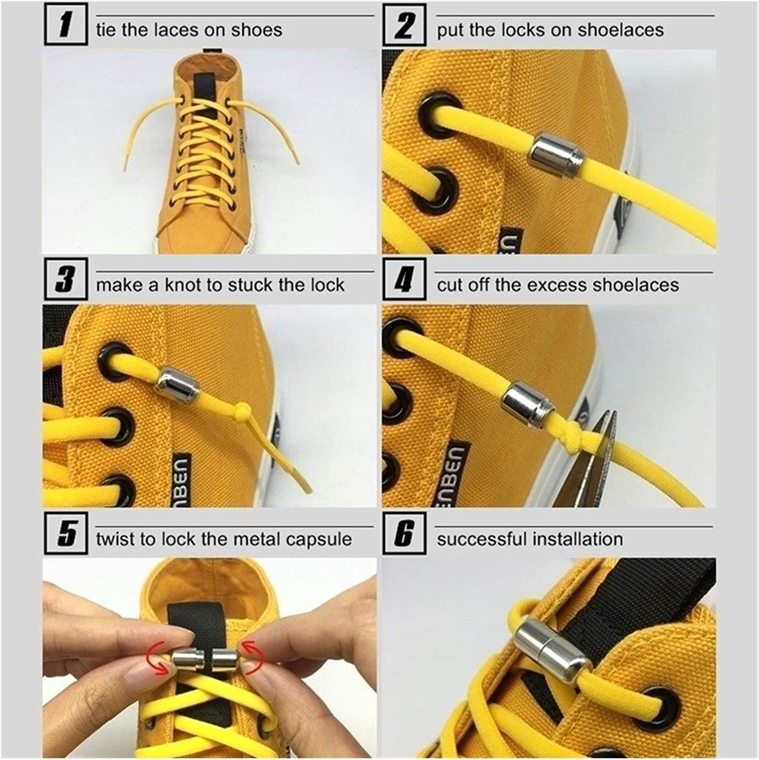 قفل أربطة سريعة أحذية نصف دائرة للأحذية والأحذية الرياضية أربطة قفل معدنية سريعة الكسول خيوط حذاء (فقط قفل بدون أربطة)