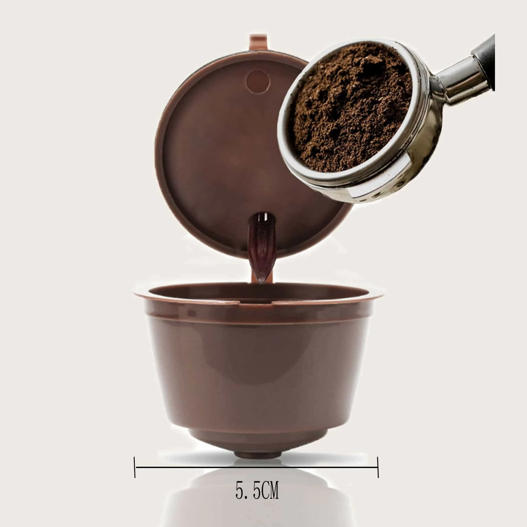 كبسولات فلاتر القهوة البلاستيكية القابلة لاعادة الاستخدام مع دولتشي جوستو، للاستخدام 200 مرة