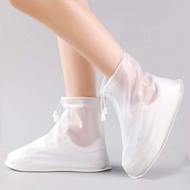 غطاء حذاء مقاوم للماء أحذية مطر قابلة لإعادة الاستخدام سميكة ذات قاع مزدوج مانعة للانزلاق ، أغطية أحذية مقاومة للاهتراء للرجال والنساء والأطفال